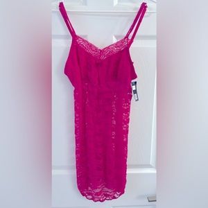 NWT Just Sexy Lingerie lace camisole nightie w/ matching thong underwear, size L